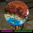 Round sea life table from a silicone mould