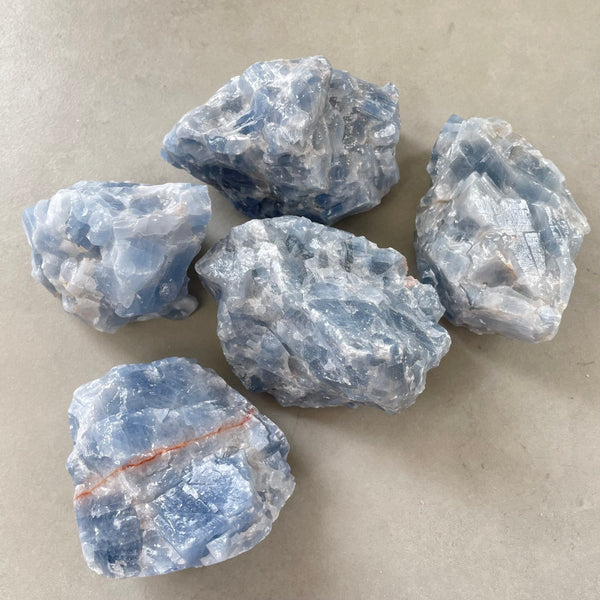 Calcite Blue Wash, Large Raw 1kg