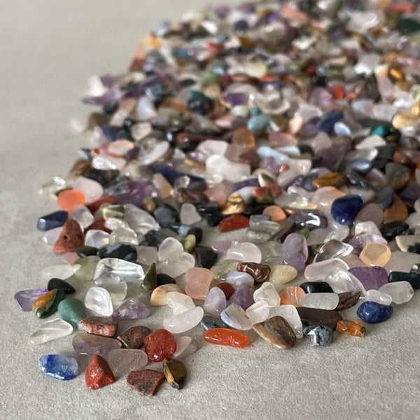 Mixed Chip Tumbled Stones 4-9mm 200grams