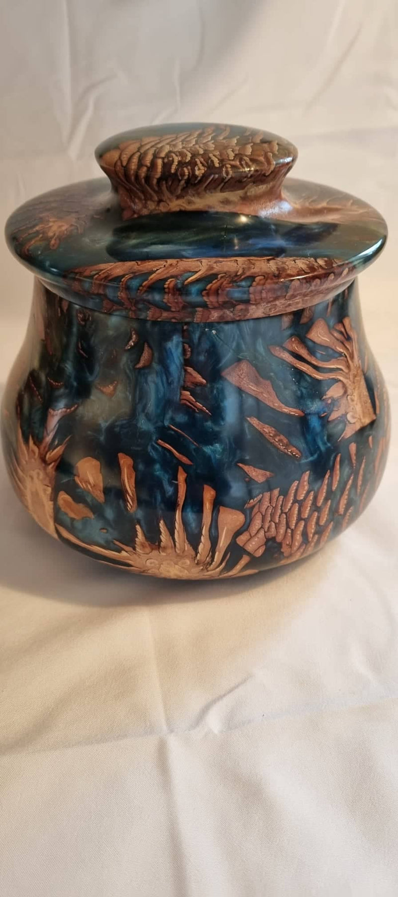 Ocean and Earth Pinecone bowl One off piece
