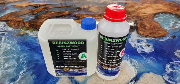 "Resinzwood Ocean Cast Epoxy resin for deep pouring in river Tables"
