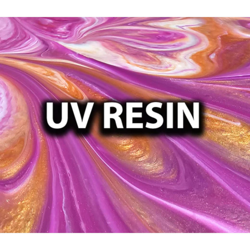 Image of colours with text about UV resin