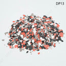 Colorful confetti mix on a white background with 'DP13' label.