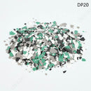 Colorful confetti on a white background with 'DP20' label.