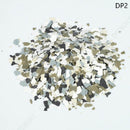 Color swatch with a mix of gray, beige, and white shades on a light blue background.