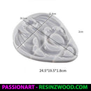 Silicone mold with measurements on a white background, featuring PassionArt branding.