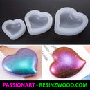 Example shape of a medium heart shaped silicone mould