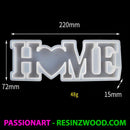 Image of the word home as a silicone mould