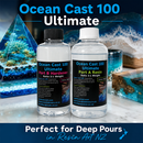 Ocean Cast Deep Pour Epoxy 750ml – Premium Deep Pour Epoxy Resin for River Tables, Casting & Resin Art