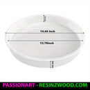 Diagram showing the size of the round silicone mould