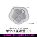 Silicone mold for resin with dimensions labeled, brand 'resinartsupplies.co.nz' visible