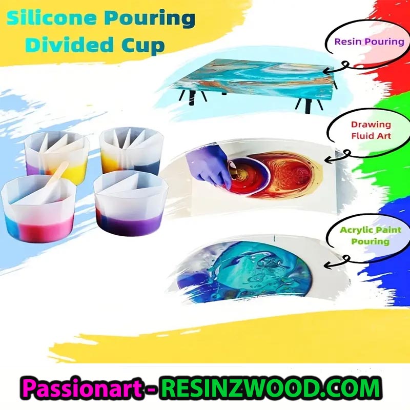 Split Cup Pouring Resin 4 Compartments
