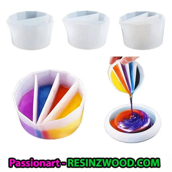 Split Cup Pouring Resin 4 Compartments
